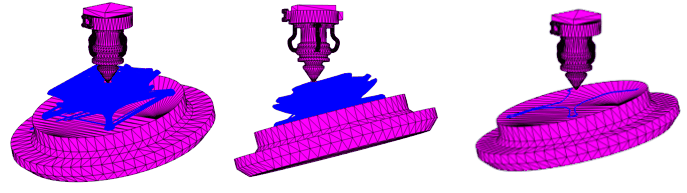 Validation of the generated multi-axis printing path